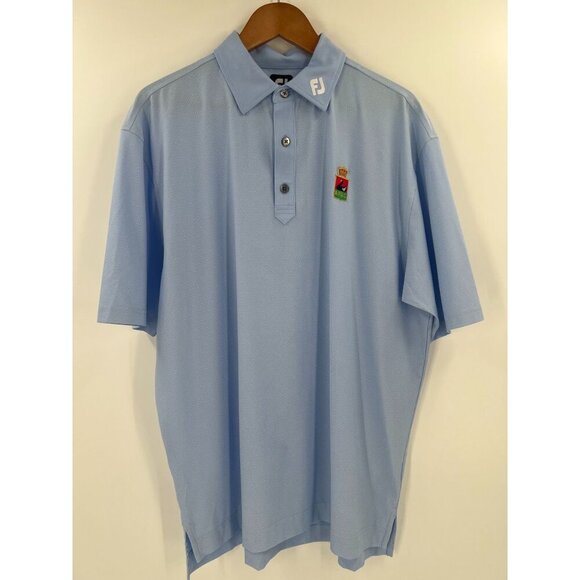 FootJoy XL ProDry Performance Golf Polo Shirt Light Blue RFGC Logo - Picture 11 of 11
